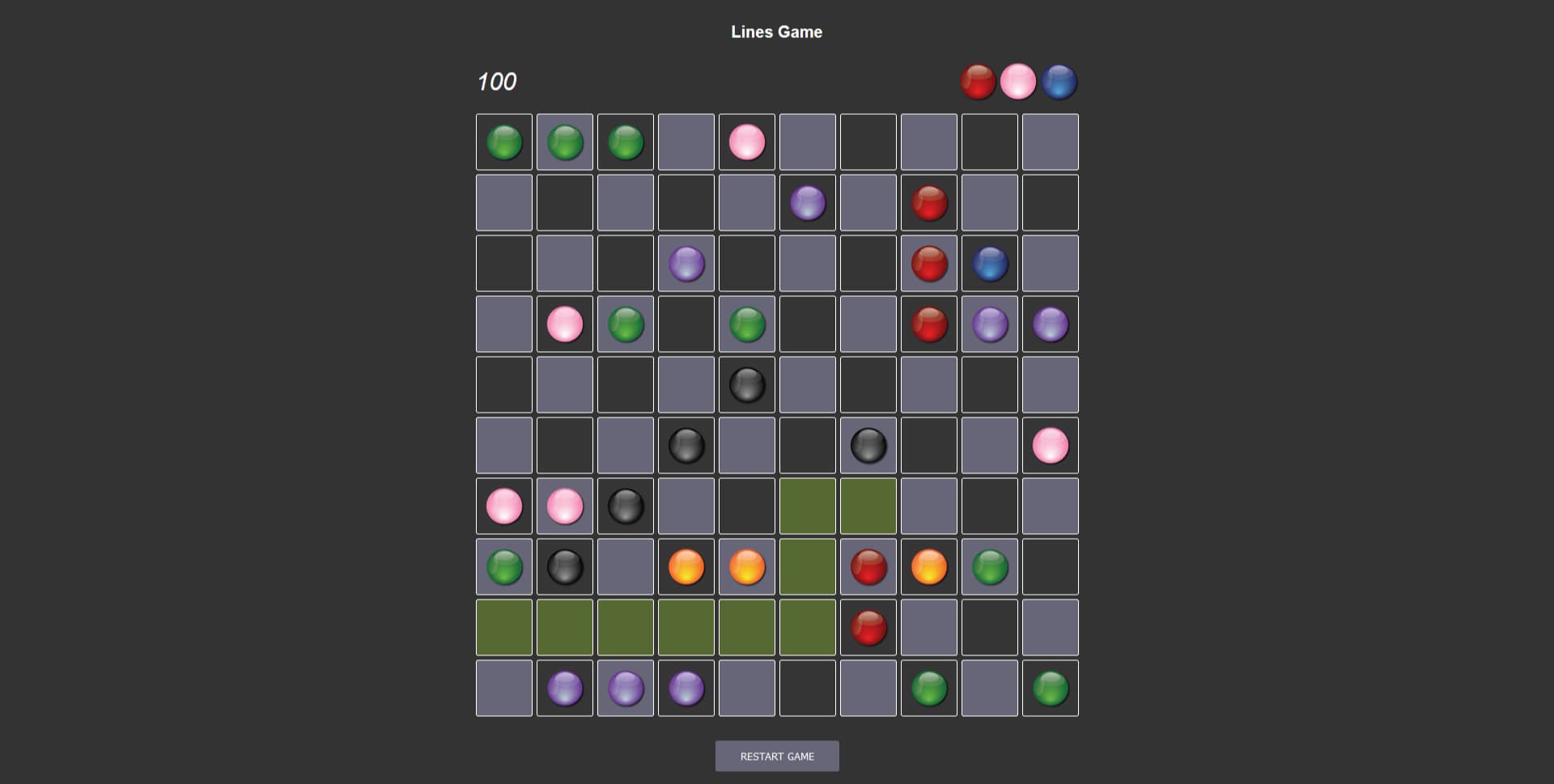 Lines game project image