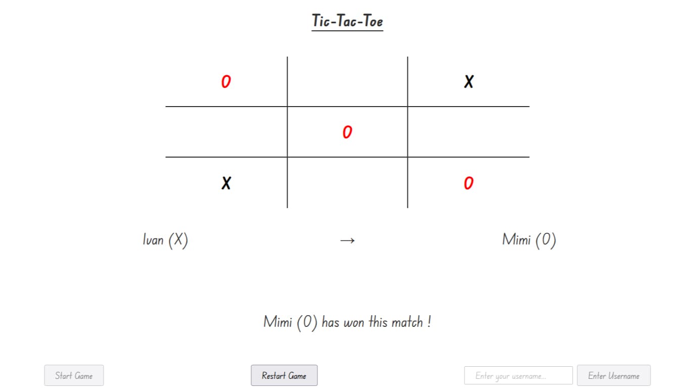 Online two player tic-tac-toe game project image